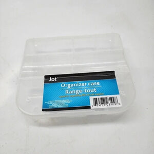 Jot Clear Lock-Top Organizer Storage Case Container 9 Sections 7.5"x6.5"x1.75”